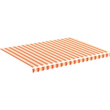 vidaXL Vervangingsdoek voor luifel 4x3 m geel en oranje