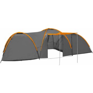 vidaXL Iglotent 8-persoons 650x240x190 cm grijs en oranje