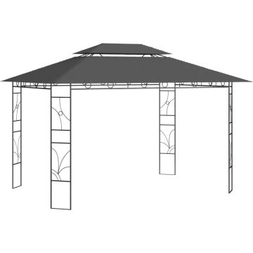 vidaXL Prieel 160 g/m² 4x3x2,7 m antracietkleurig