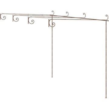 vidaXL Tuinpergola 4x3x2,5 m ijzer antiekbruin