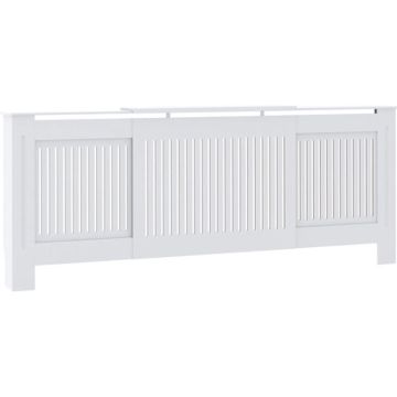 vidaXL Radiatorombouw 205 cm MDF wit