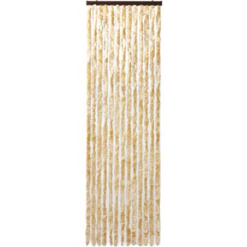 vidaXL Vliegengordijn 120x220 cm chenille beige