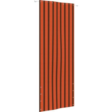 vidaXL Balkonscherm 80x240 cm oxford stof oranje en bruin