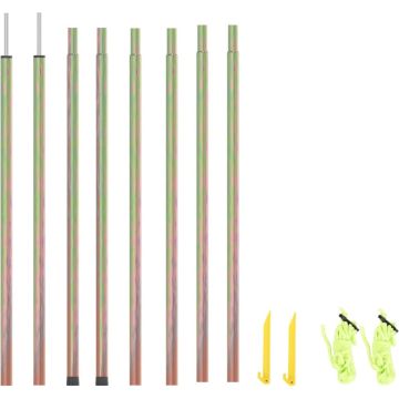 vidaXL Zonneschermpalen 2 st 200 cm gegalvaniseerd staal