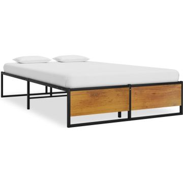 vidaXL Bedframe metaal zwart 120x200 cm