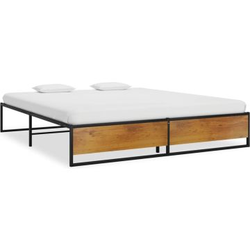 vidaXL Bedframe metaal zwart 160x200 cm