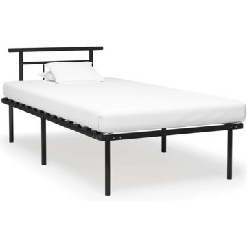 vidaXL Bedframe metaal zwart 100x200 cm