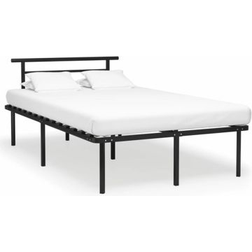 vidaXL Bedframe metaal zwart 120x200 cm