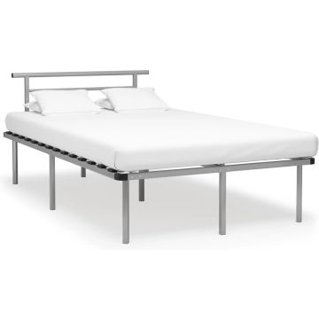 vidaXL Bedframe metaal grijs 120x200 cm