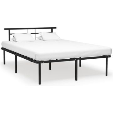 vidaXL Bedframe metaal zwart 160x200 cm