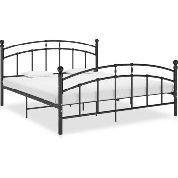 vidaXL Bedframe metaal zwart 140x200 cm