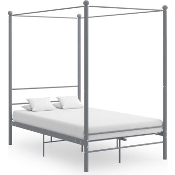 vidaXL Hemelbedframe metaal grijs 120x200 cm