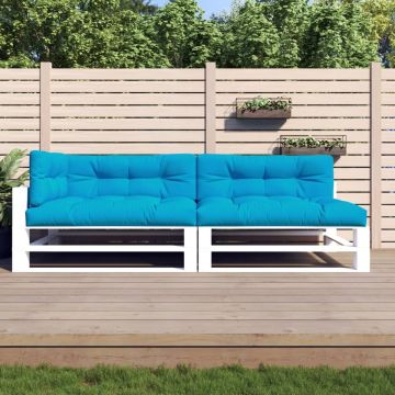 vidaXL Palletkussens 5 st stof blauw