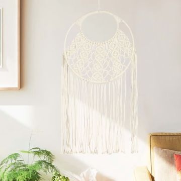 vidaXL Wandhanger macramé 40x80 cm katoen