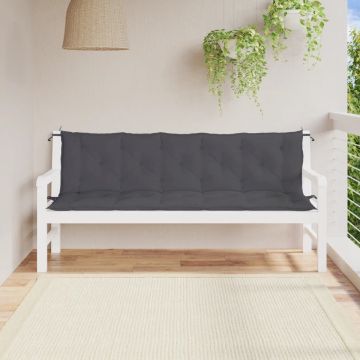 vidaXL Tuinbankkussen 180 cm oxford stof antracietkleurig