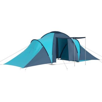 vidaXL Tent 6-persoons blauw en lichtblauw