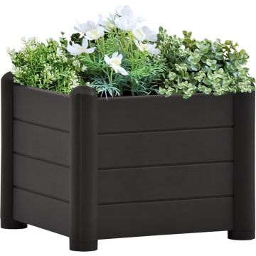 vidaXL Plantenbak verhoogd 43x43x35 cm PP antraciet