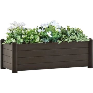 vidaXL Plantenbak verhoogd 100x43x35 cm PP mokka