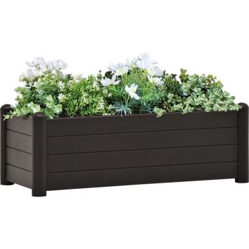 vidaXL Plantenbak verhoogd 100x43x35 cm PP antraciet