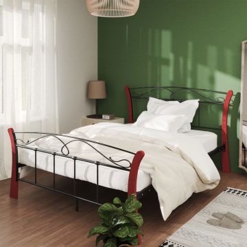 vidaXL Bedframe metaal zwart 120x200 cm