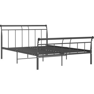 vidaXL Bedframe metaal zwart 140x200 cm