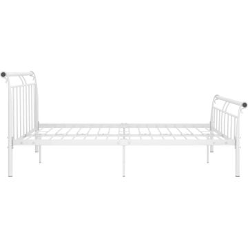 vidaXL Bedframe metaal wit 200x200 cm