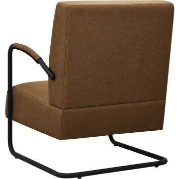 vidaXL Fauteuil stof bruin