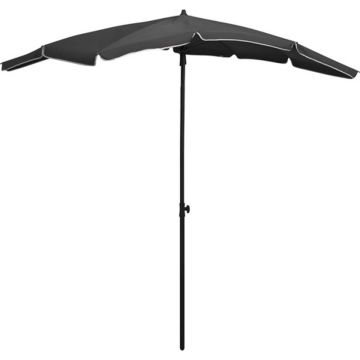 vidaXL Parasol met paal 200x130 cm antracietkleurig