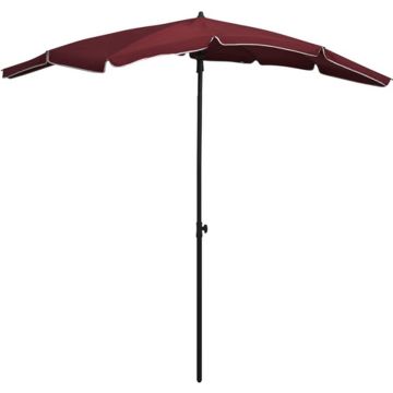 vidaXL Parasol met paal 200x130 cm bordeauxrood