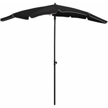 vidaXL Parasol met paal 200x130 cm zwart