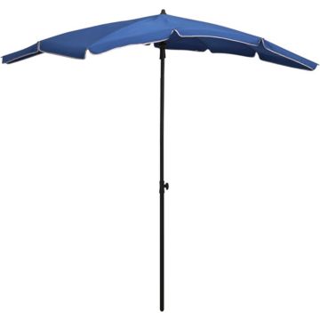 vidaXL Parasol met paal 200x130 cm azuurblauw