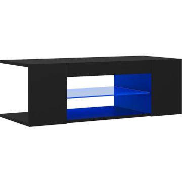 vidaXL Tv-meubel met LED-verlichting 90x39x30 cm zwart