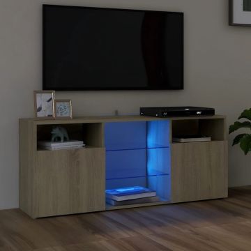 vidaXL Tv-meubel met LED-verlichting 120x30x50 cm sonoma eikenkleurig