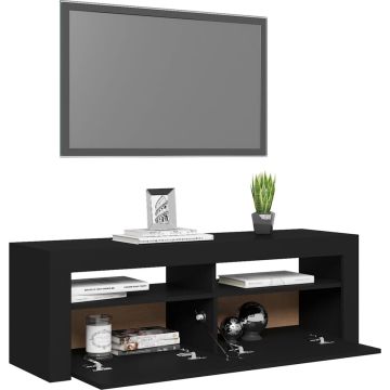 vidaXL Tv-meubel met LED-verlichting 120x35x40 cm zwart