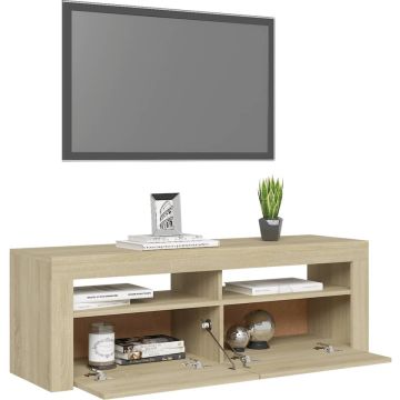 vidaXL Tv-meubel met LED-verlichting 120x35x40 cm sonoma eikenkleurig