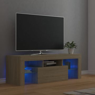 vidaXL Tv-meubel met LED-verlichting 120x35x40cm sonoma eikenkleurig