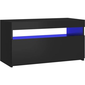 vidaXL Tv-meubel met LED-verlichting 75x35x40 cm zwart