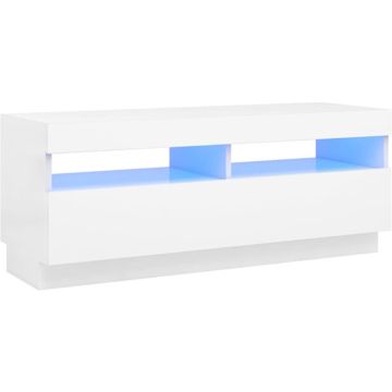 vidaXL Tv-meubel met LED-verlichting 100x35x40 cm wit