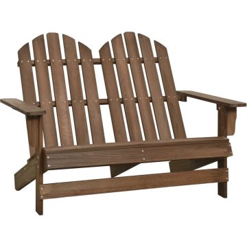 vidaXL Tuinstoel 2-zits Adirondack massief vurenhout bruin