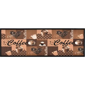 vidaXL Keukenmat wasbaar Coffee 60x180 cm bruin