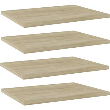 vidaXL-Wandschappen-4-st-40x30x1,5-cm-spaanplaat-sonoma-eikenkleurig