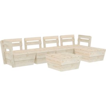 vidaXL 6-delige Loungeset pallet geïmpregneerd vurenhout