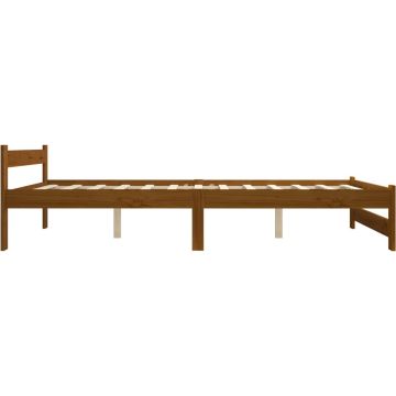 vidaXL Bedframe massief grenenhout honingbruin 180x200 cm