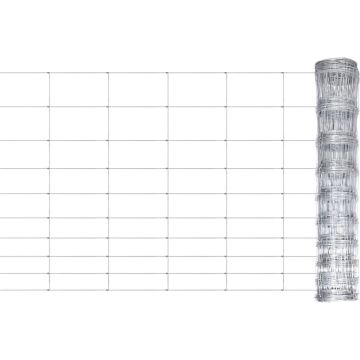 vidaXL Hek 50x1 m gegalvaniseerd staal zilverkleurig