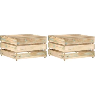 vidaXL Tuintafels 2 st pallet geïmpregneerd grenenhout