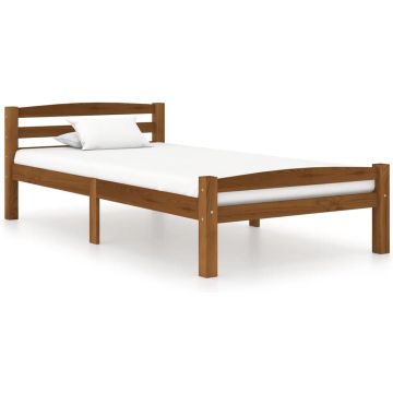 vidaXL Bedframe massief grenenhout honingbruin 90x200 cm