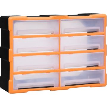 vidaXL Organiser met 8 grote lades 52x16x37 cm