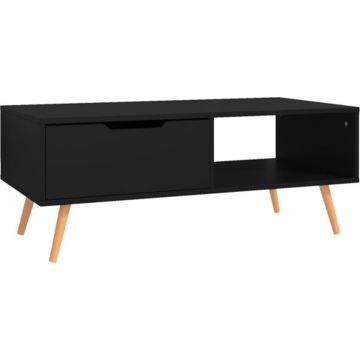 vidaXL Salontafel 100x49,5x43 cm spaanplaat zwart