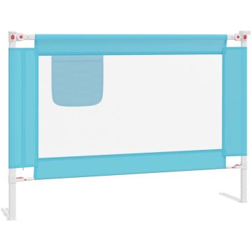 vidaXL Bedhekje peuter 90x25 cm stof blauw