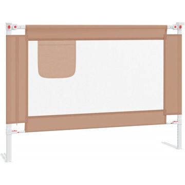 vidaXL Bedhekje peuter 90x25 cm stof taupe